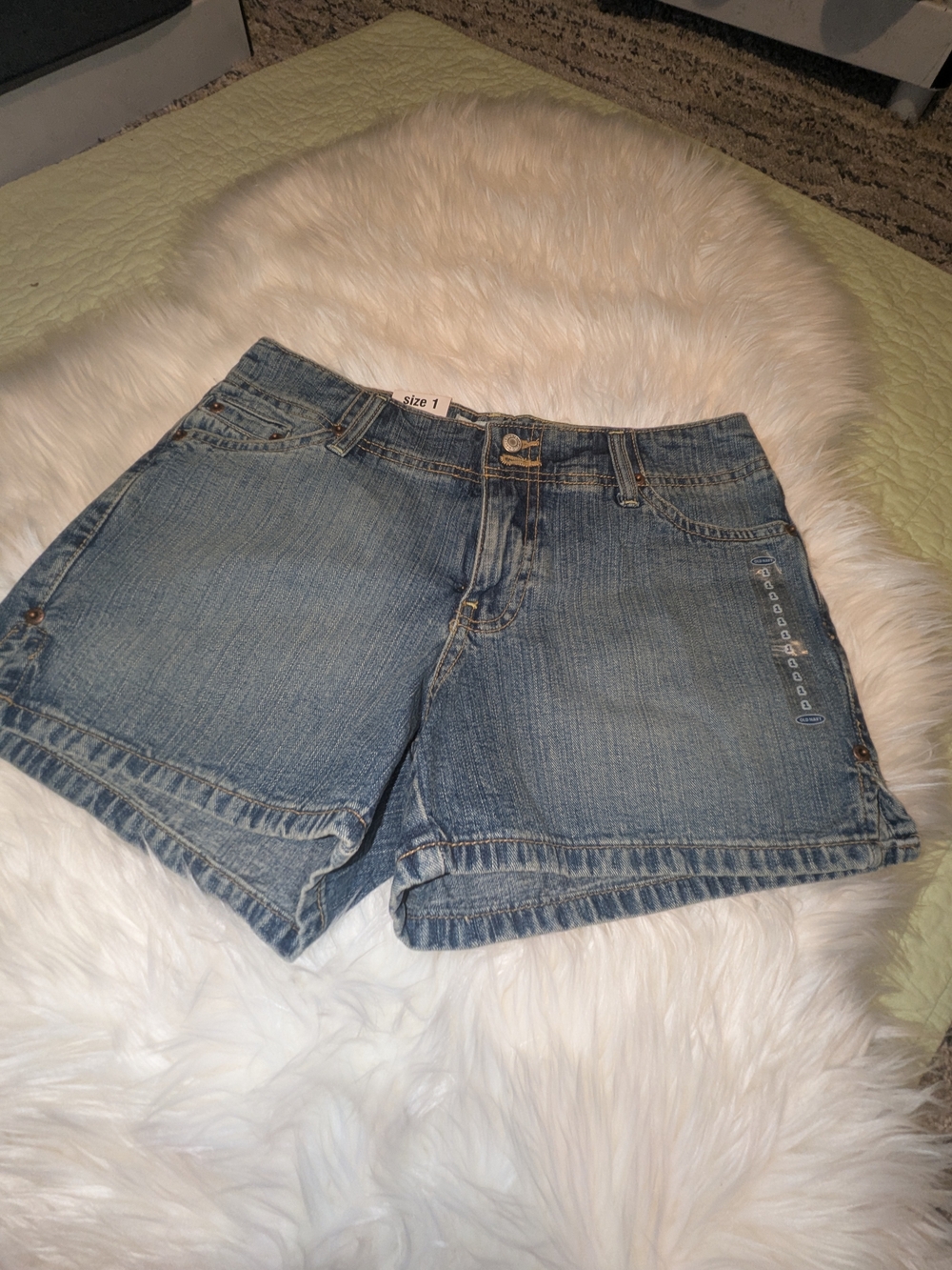 Old Navy Light Blue Denim Cargo-Style Shorts